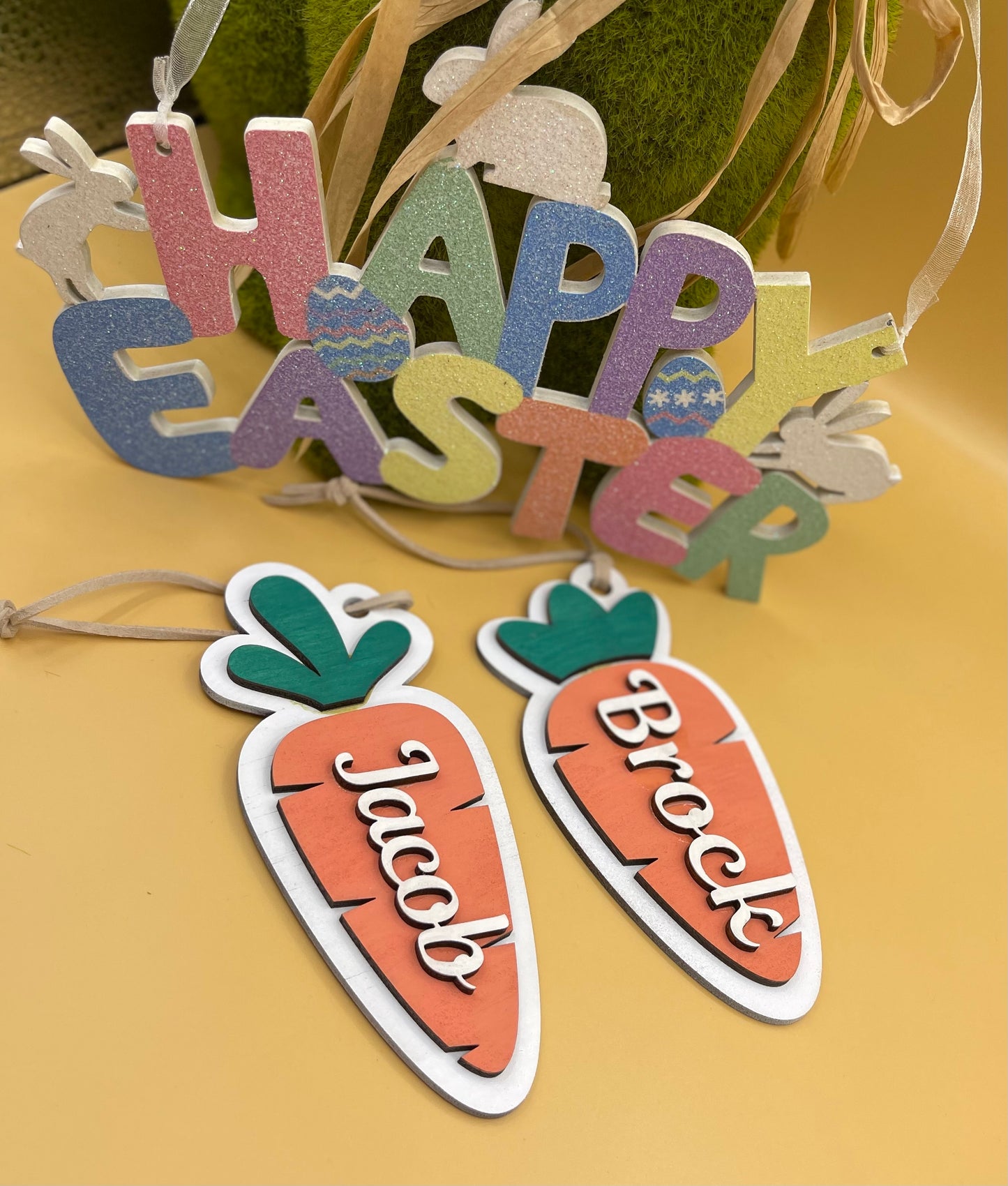 Wooden Easter tags
