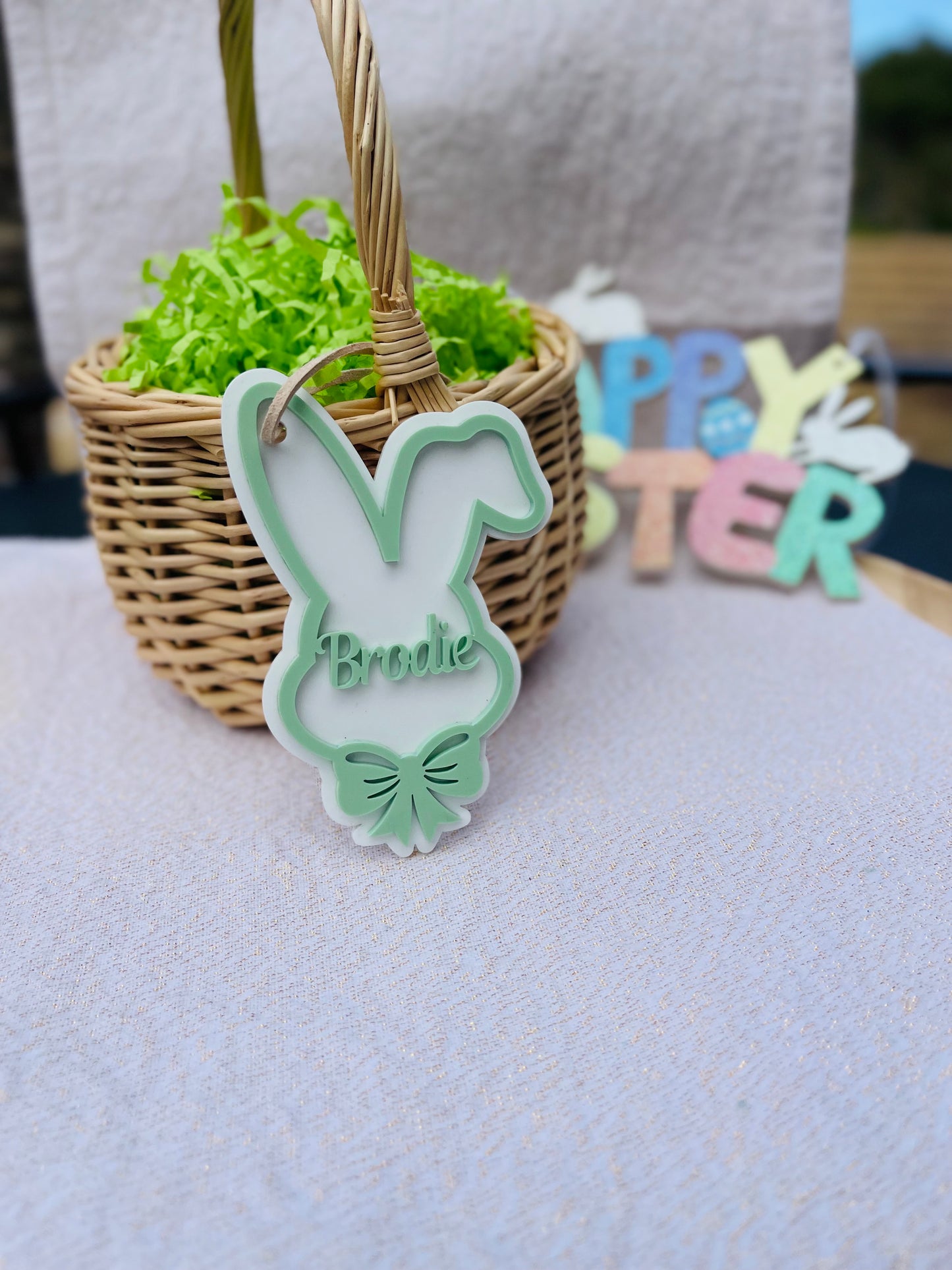 Acrylic Basket tag