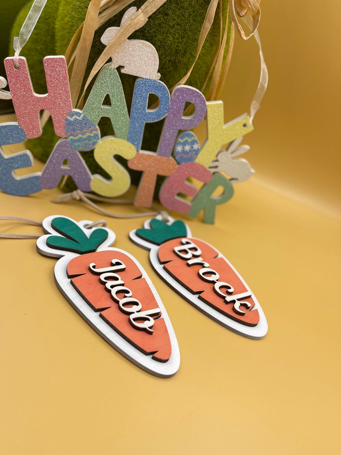Wooden Easter tag