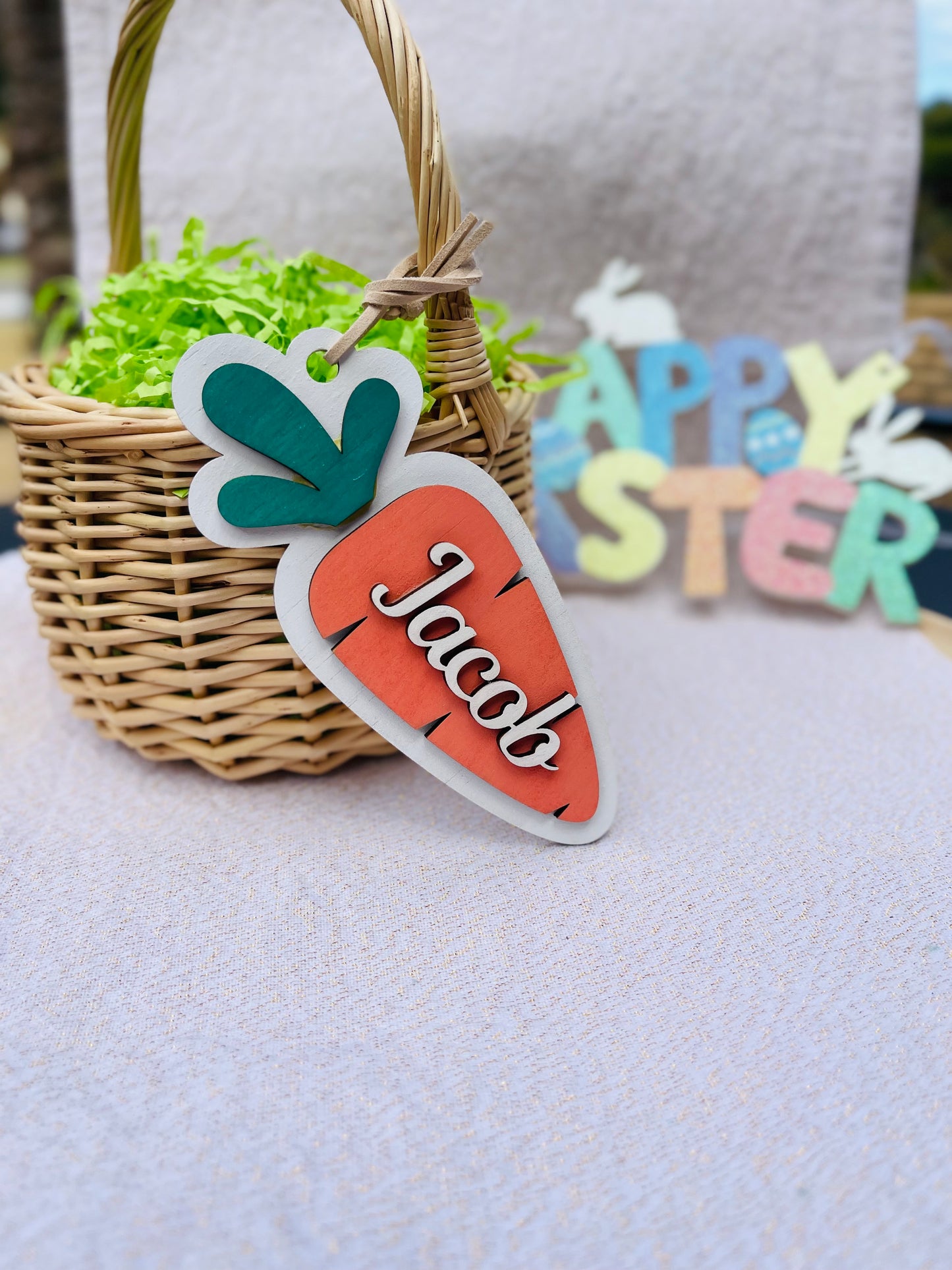 Wooden Easter tags