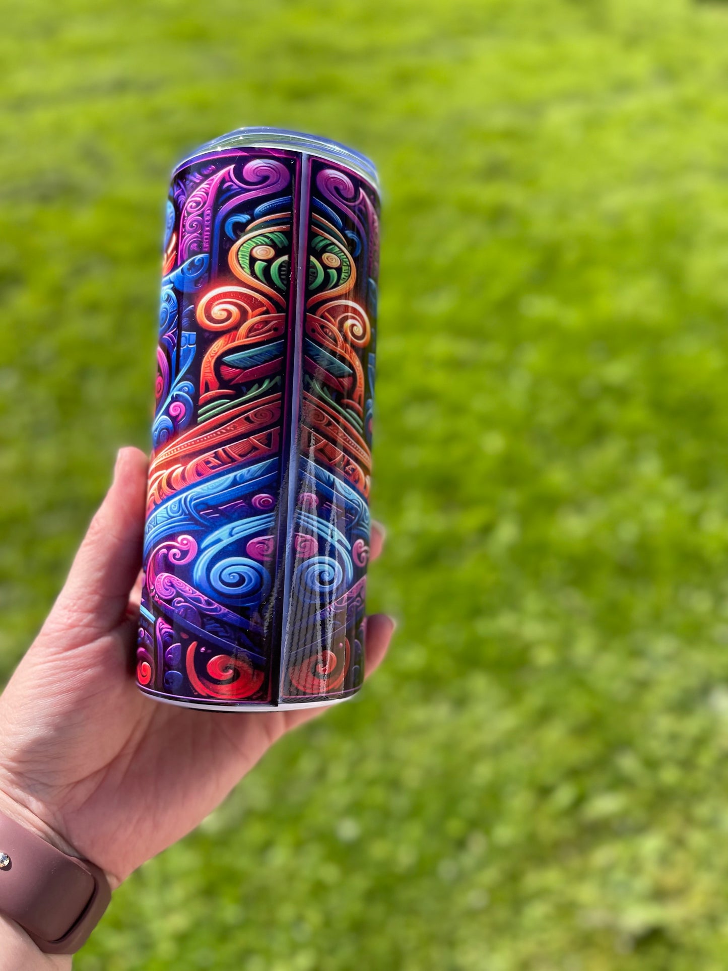 Luminous Maori art 20oz tumbler