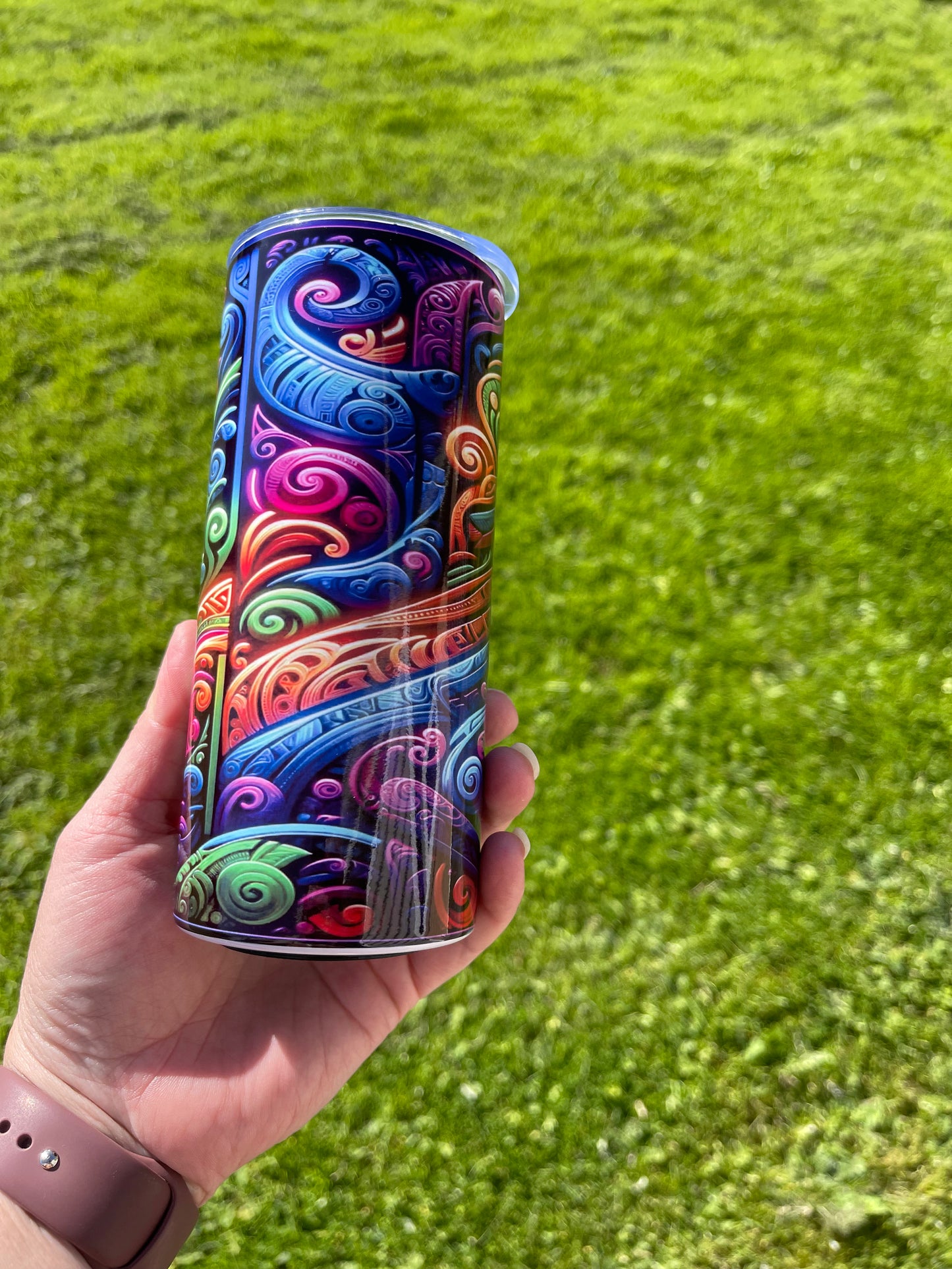 Luminous Maori art 20oz tumbler