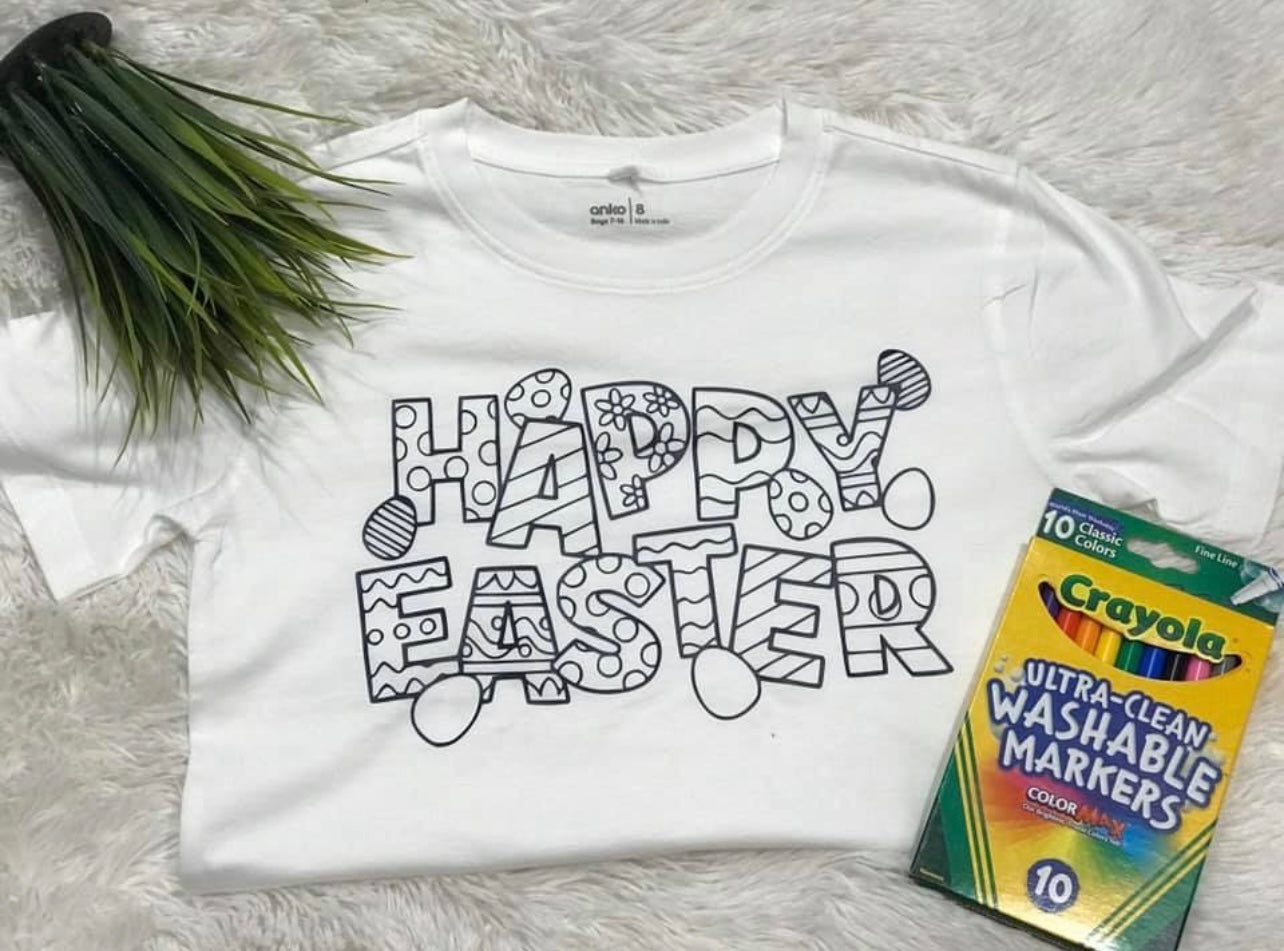 Easter colour your own shirt