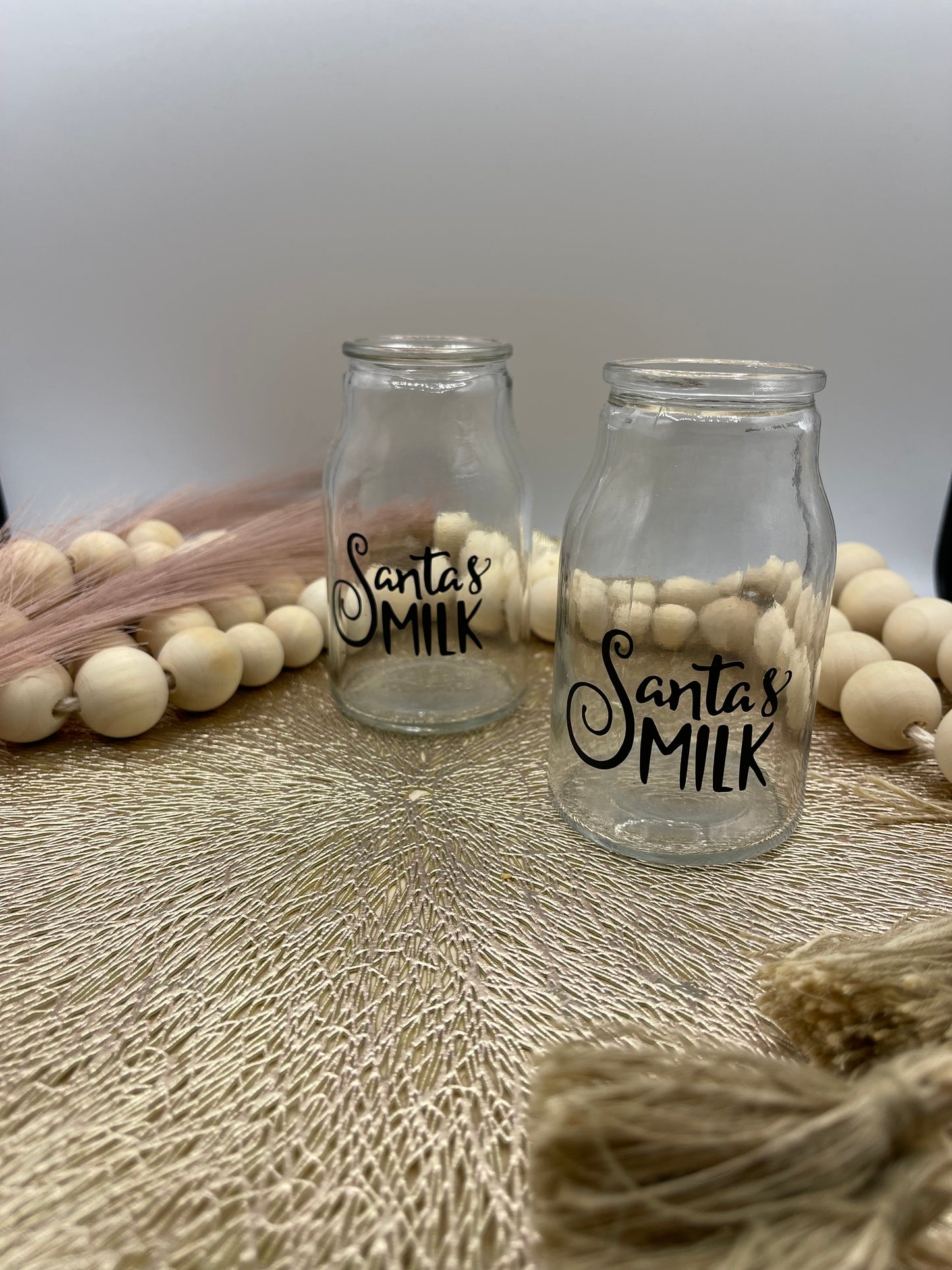 Santa milk bottles