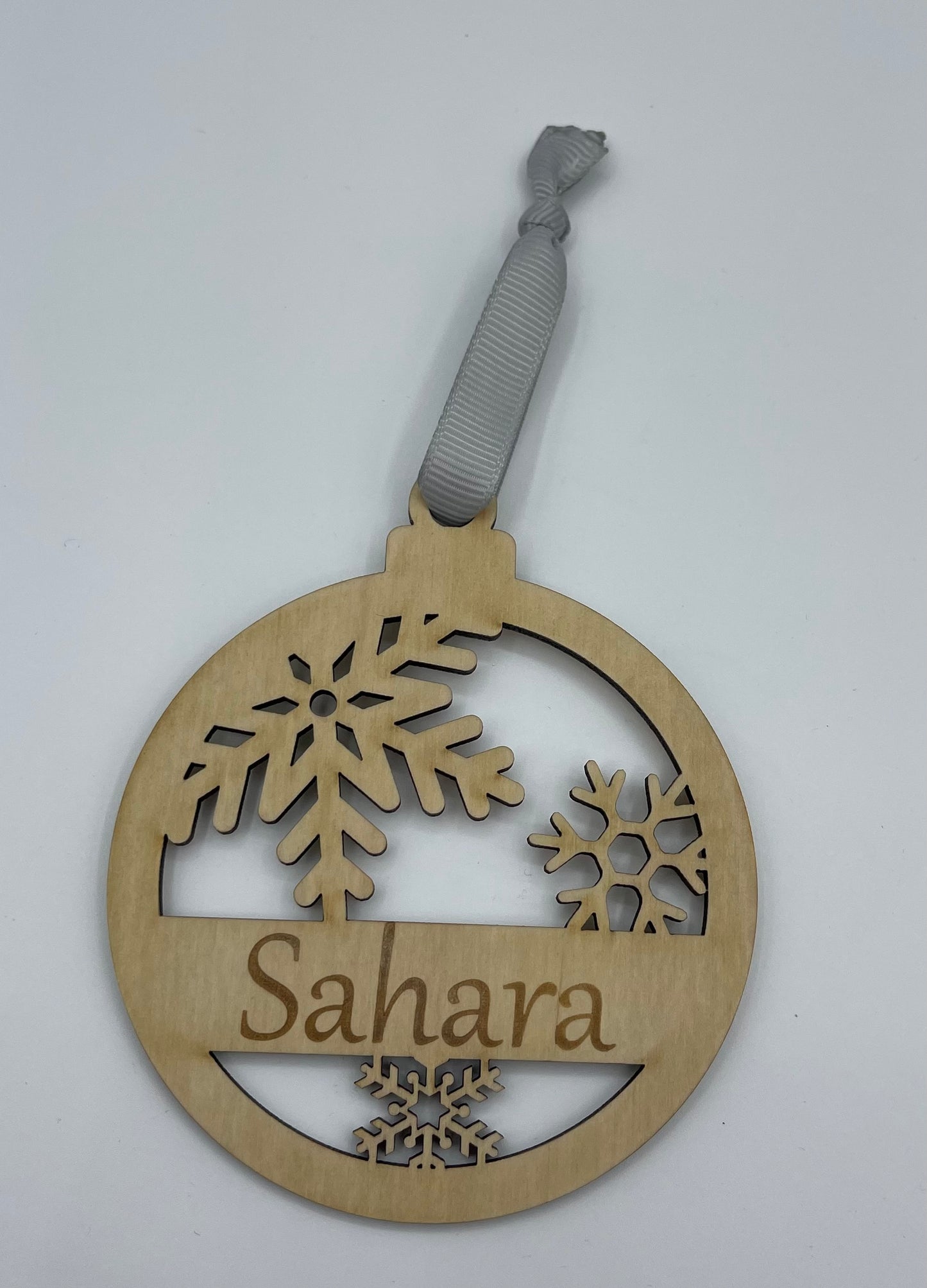 Engraved Christmas baubles