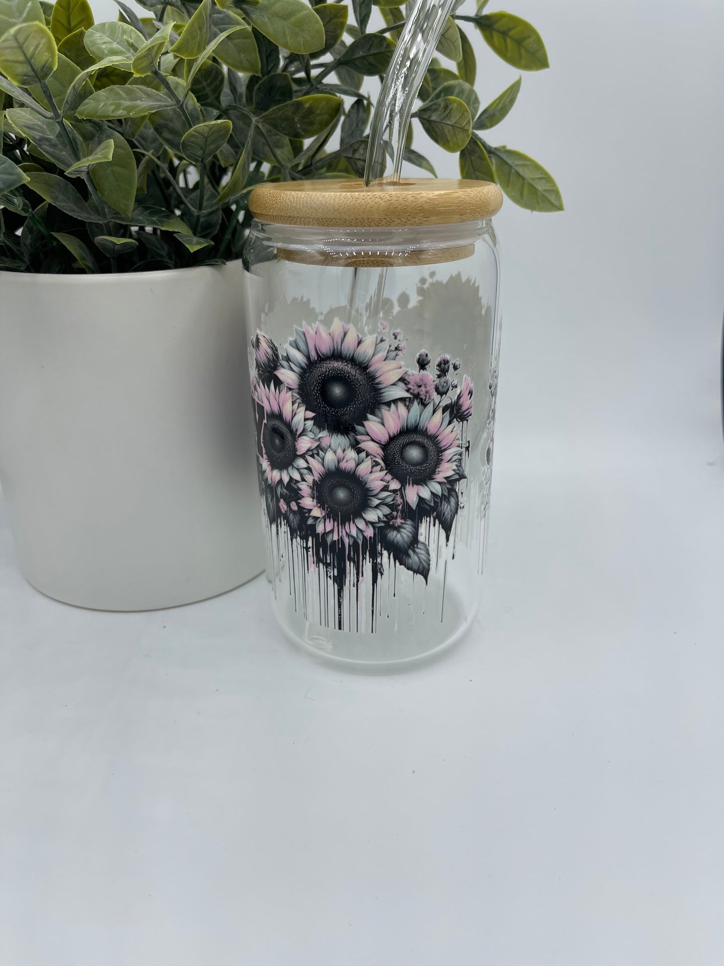 Pink Anxiety loading Glass cup