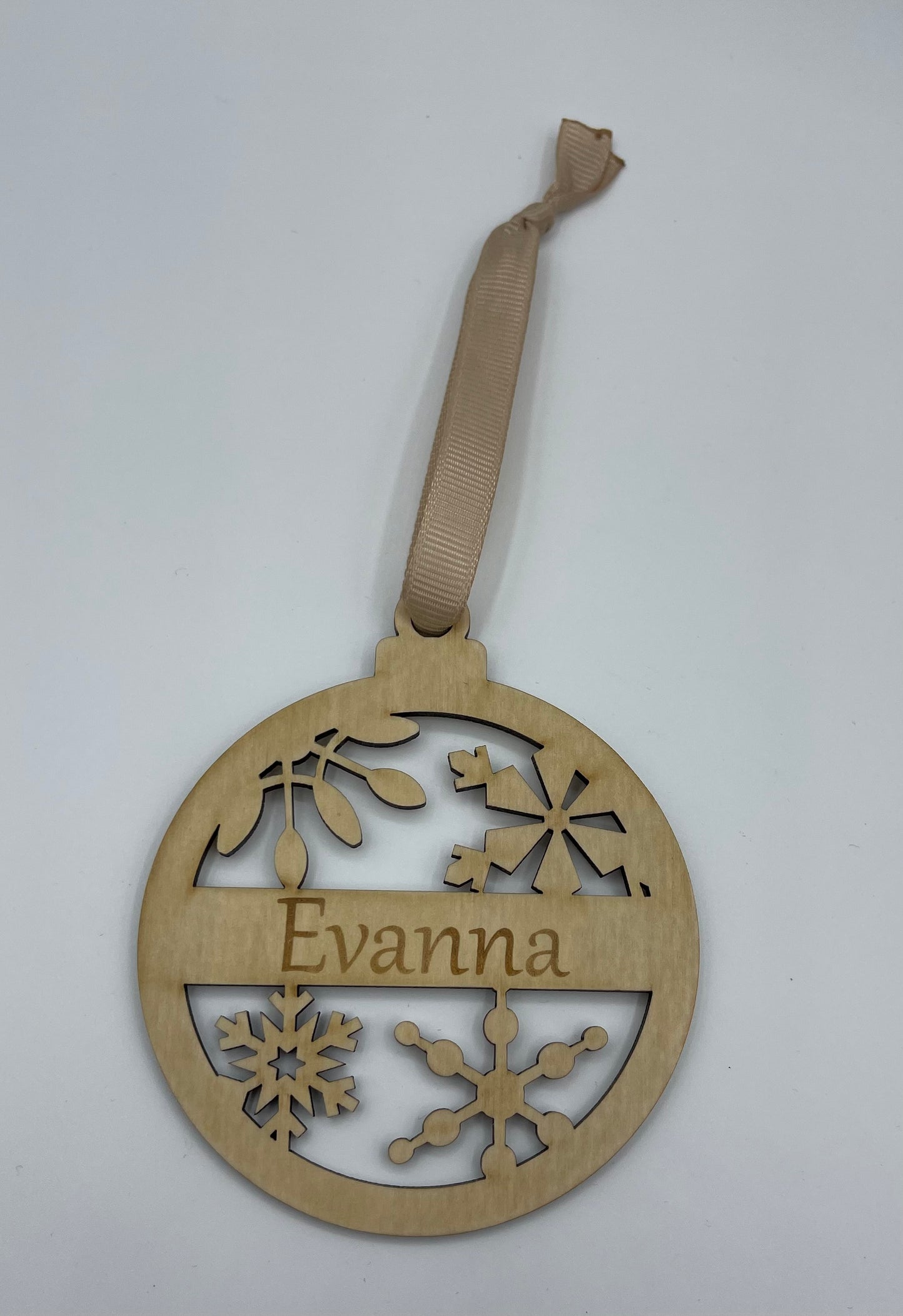 Engraved Christmas baubles