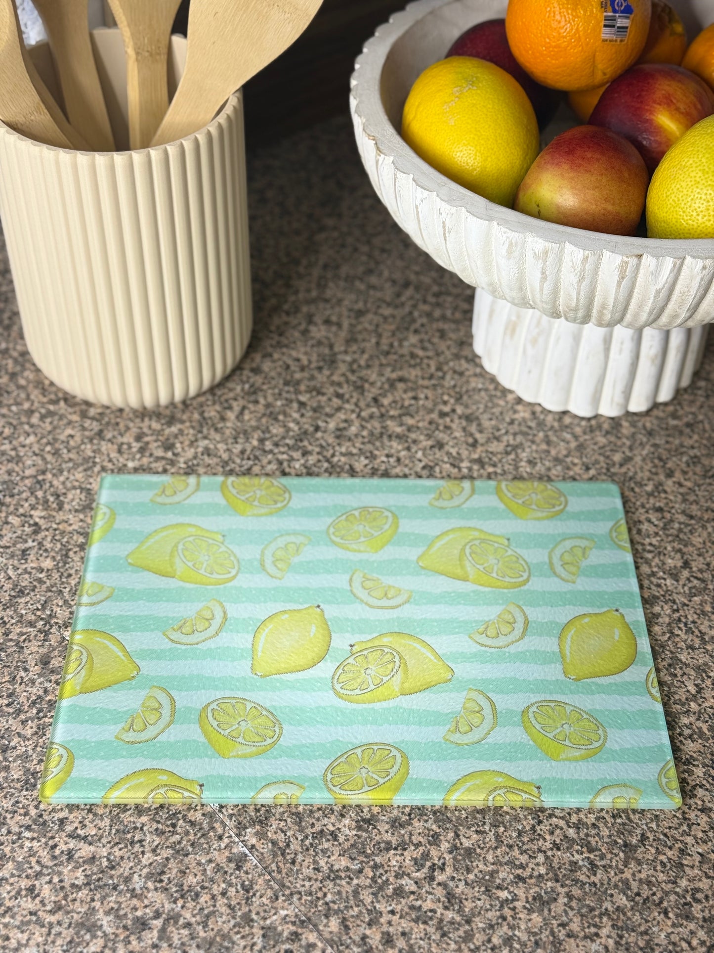 Glass Chopping board Lemons