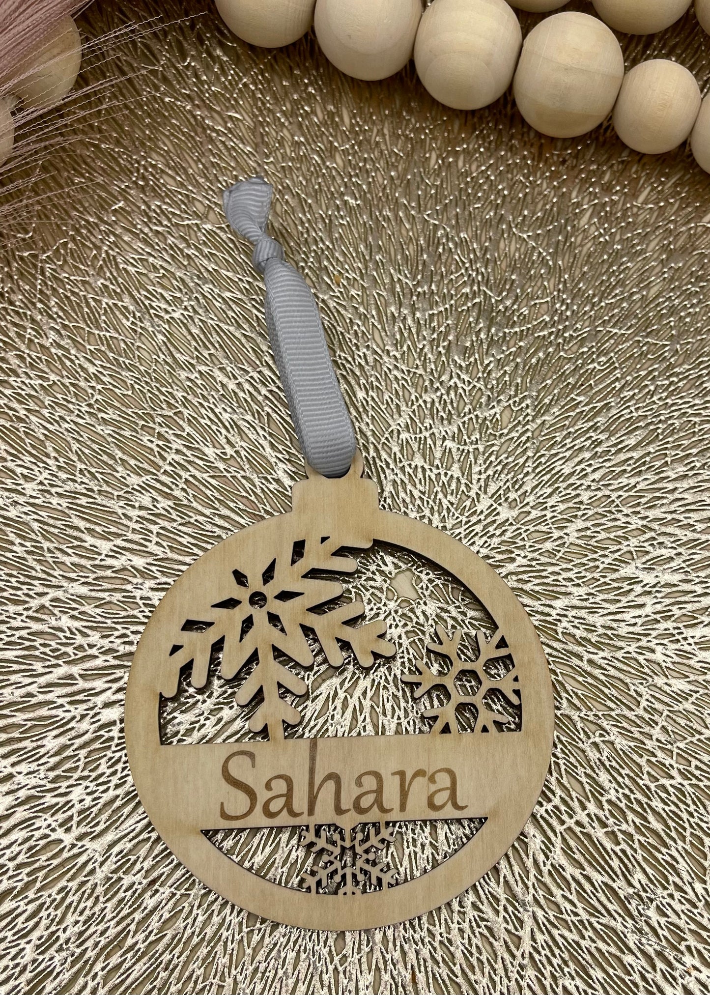 Engraved Christmas baubles