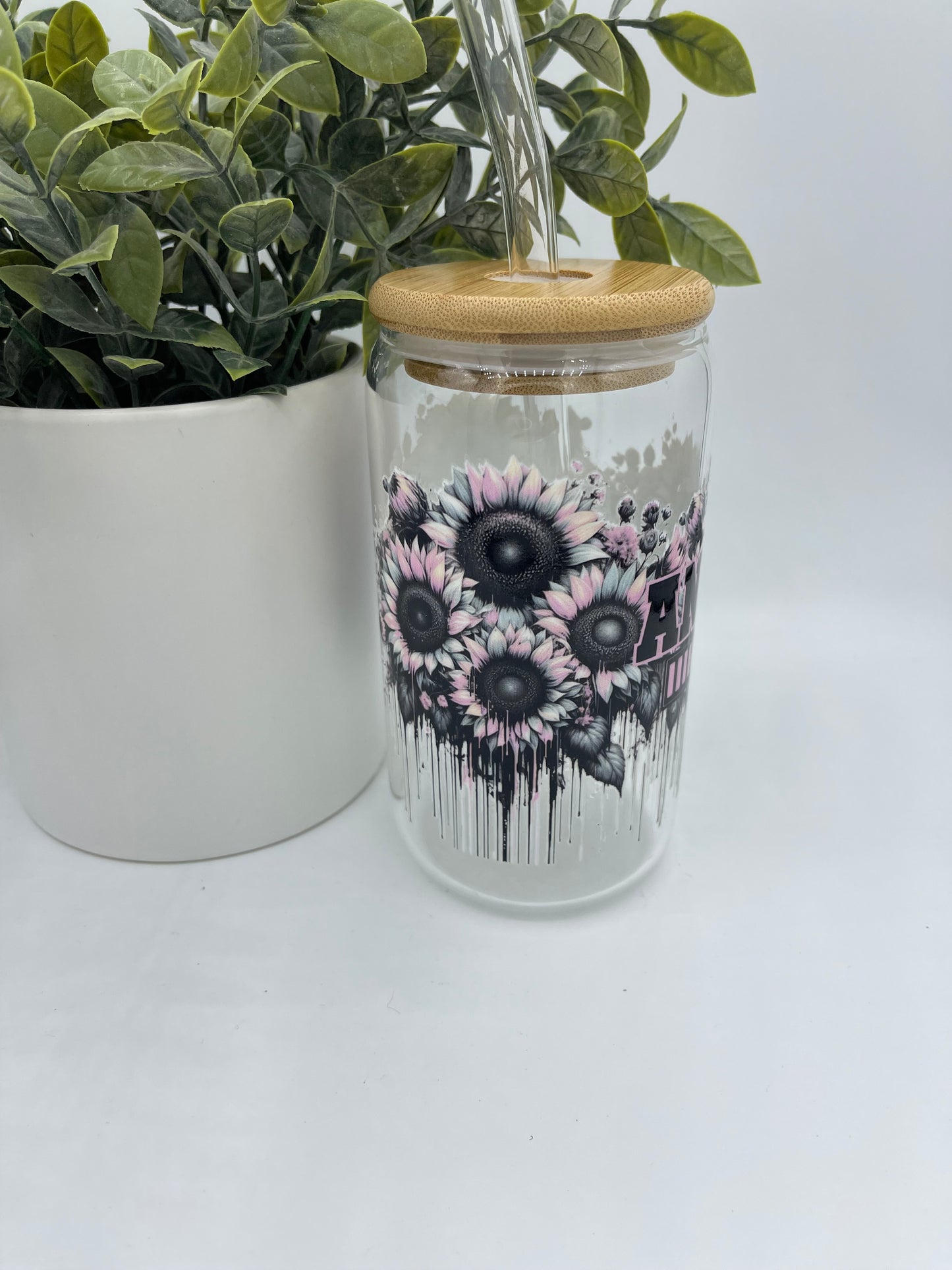 Pink Anxiety loading Glass cup