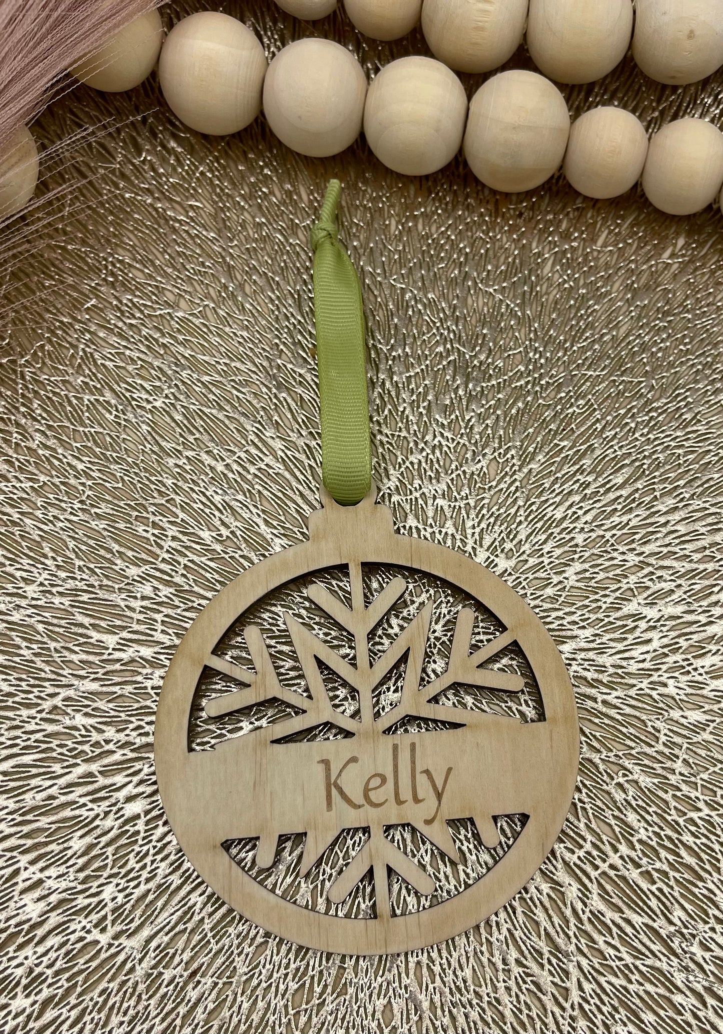 Engraved Christmas baubles