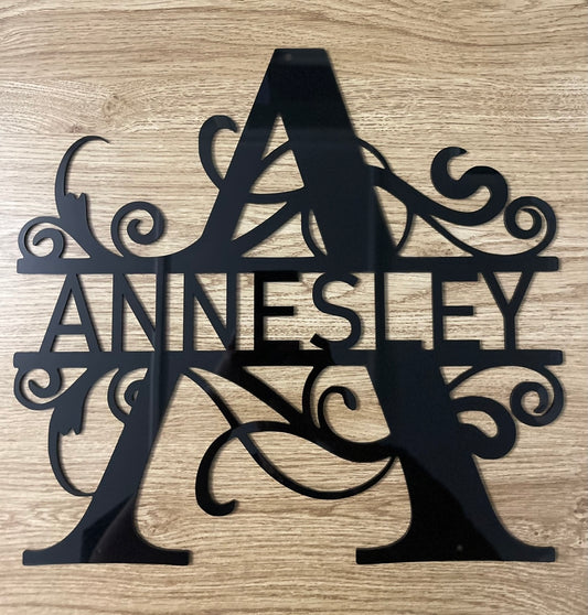 Monogram Name wall decal