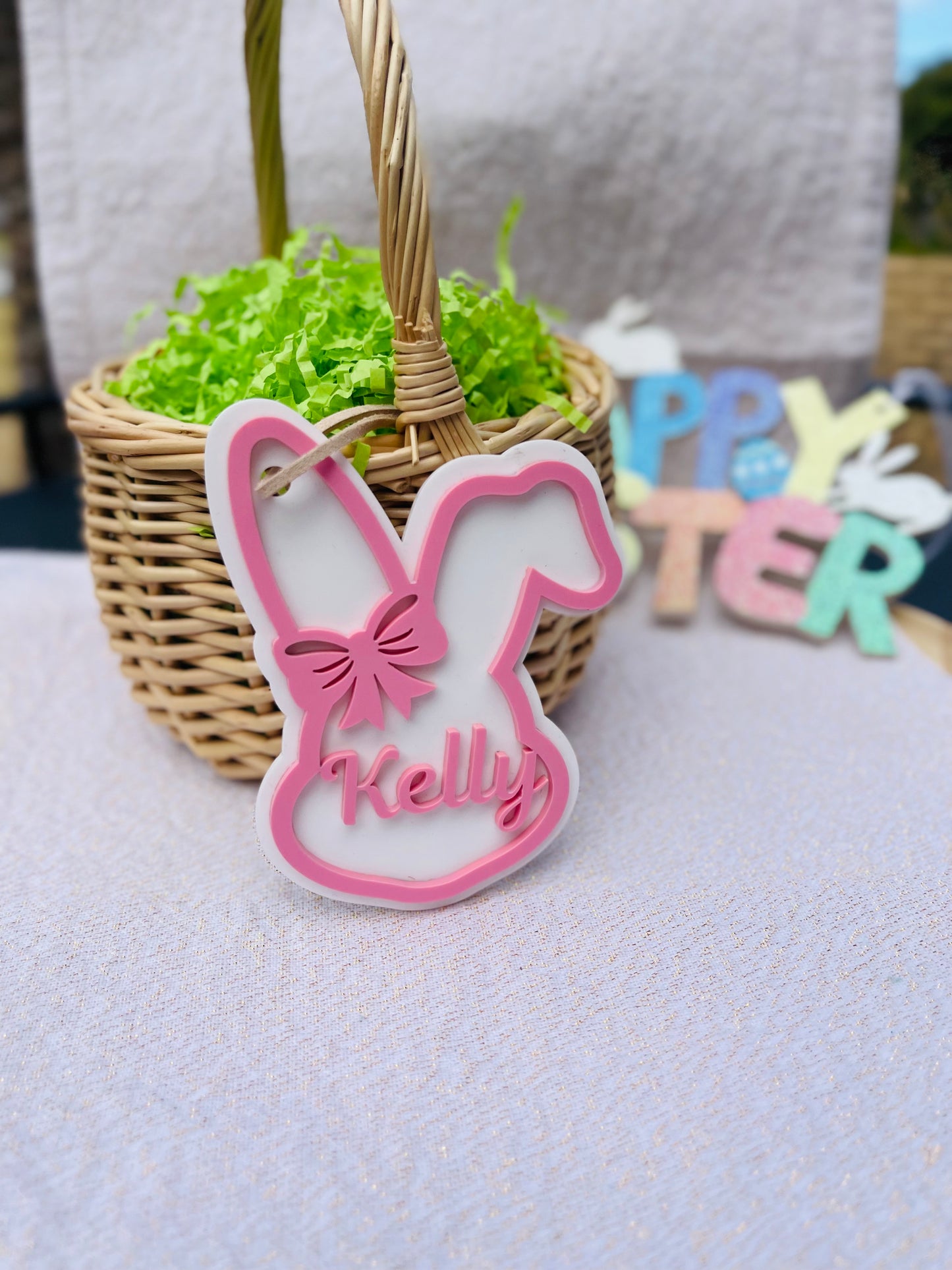 Acrylic Basket tag