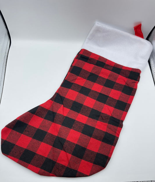 Plaid Christmas stocking