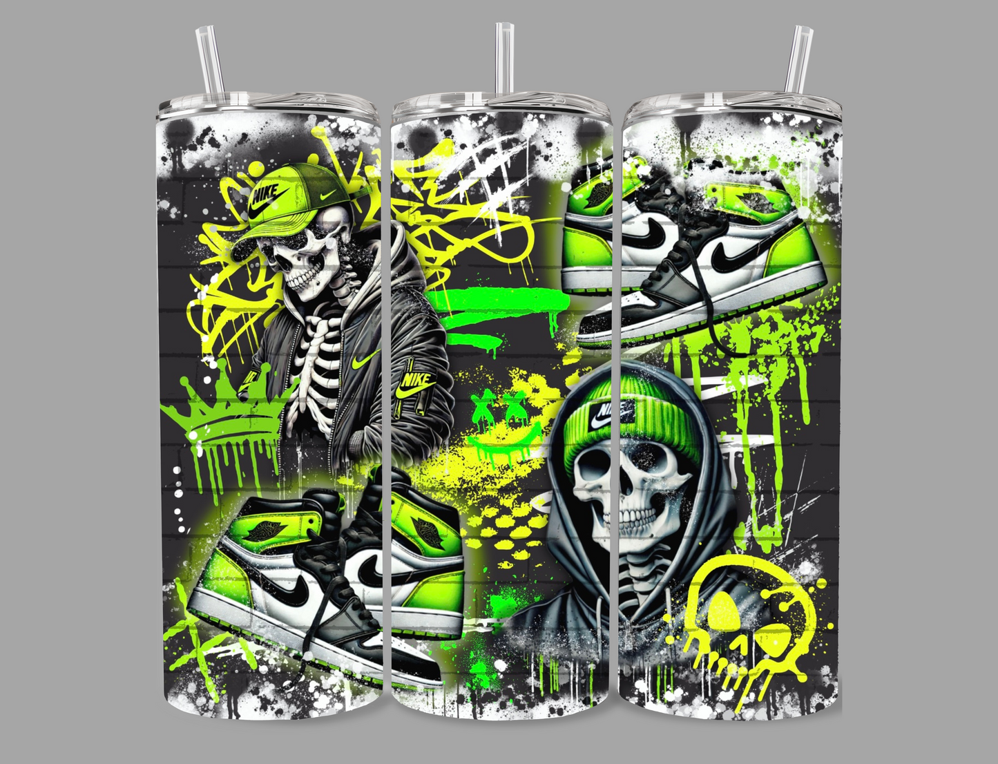 Bright green graffiti