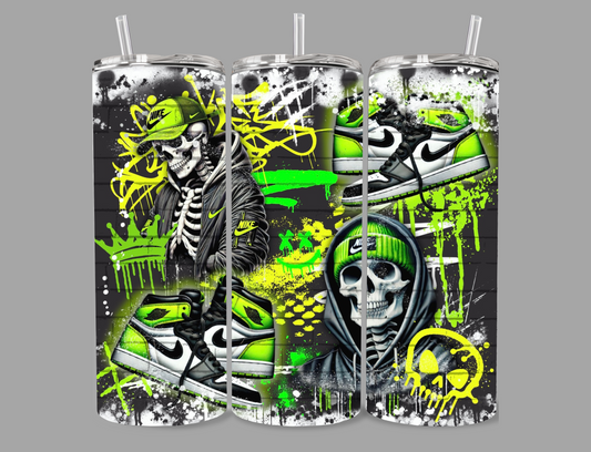 Bright green graffiti