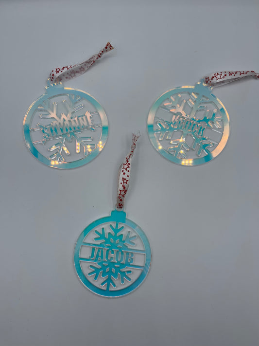 Acrylic name bauble