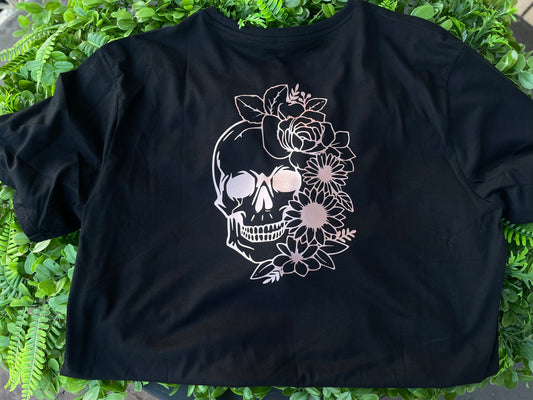 Skull flowers shirt