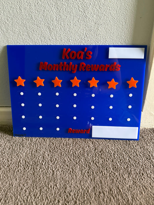 Kids Monthly Rewards Charts