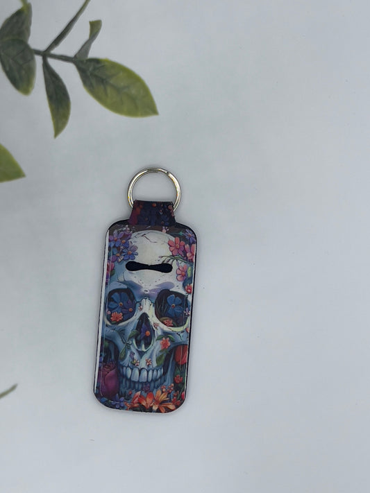 Lipbalm Keychain "Floral Skull"